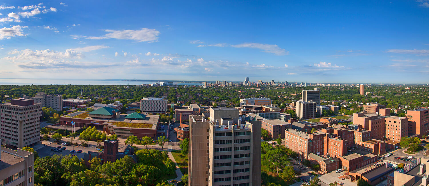 Aerial panorama of the UWM campus