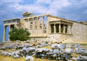Classical ruins with columns