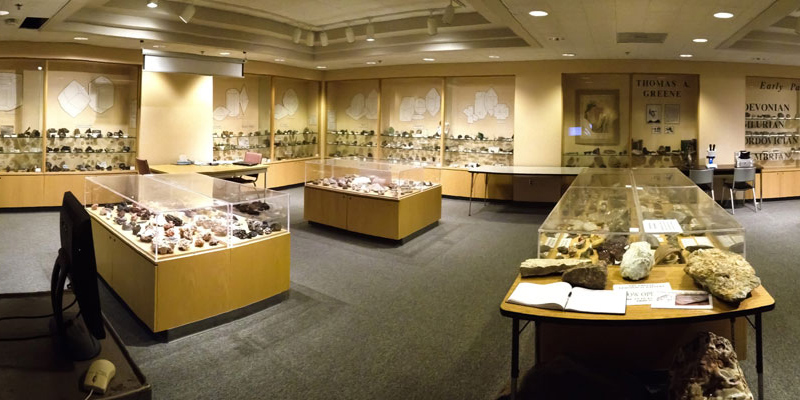 Inside of the Thomas A. Greene Geological Museum